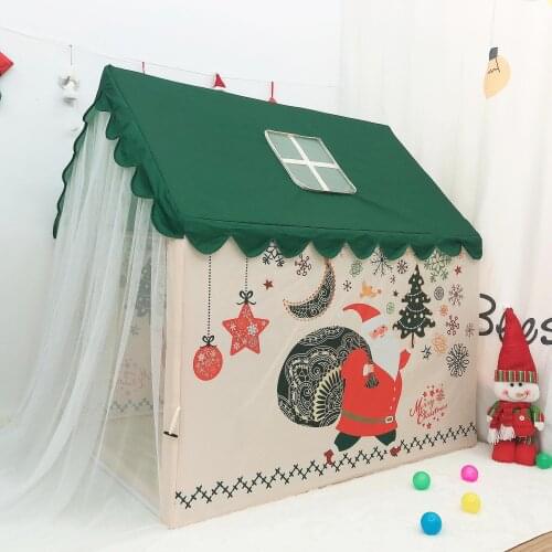 Play House Game Tent Toys Portable Foldable Christmas Print Tent Castle Gifts Tents Toy for Kids Children Girl Mini House