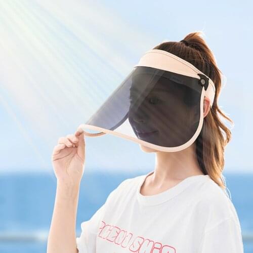 Women Summer Visor Empty Top Sun Hat Wide Large Brim Face Sunscreen Cap Adjustable Beach Caps UV Protection Cap