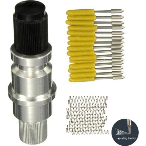 KZ Tech High Hardness for Graphtec CB09 Silhouette Cameo Holder 15Pcs 30 Degree CB09U Cutting Blades Vinyl Cutter Plotter Blades