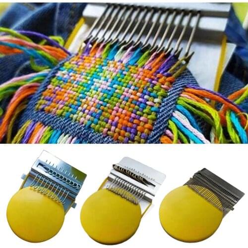 Small Loom Darning Machine Weave Tool Kit Craft Supplies Small Loom For Darning Machine Weaving Frame Sewing Mini Weave Tool