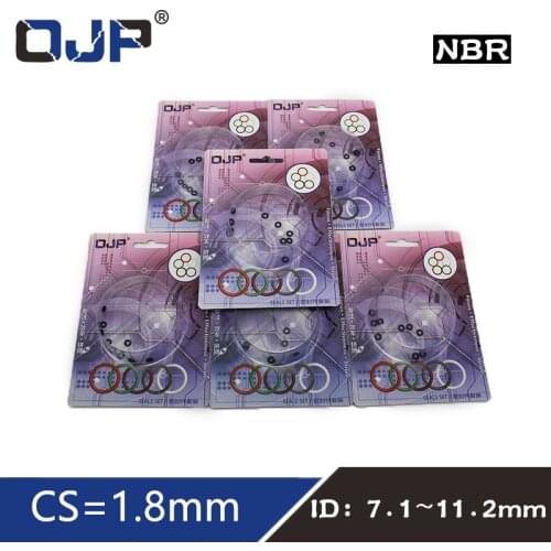 Oil-resistance Waterproof NBR Seal O-ring thickness CS 1.8mm ID7.1/7.6/8/8.5/9/9.5/10/10.6/11.2mm Boxed nitrile rubber Gasket