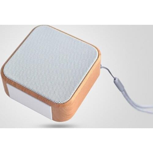 Mini Wood Grain Portable Wireless Speaker Vintage Outdoor Bluetooth Speaker With Mic Support TF Card FM Radio For Mobile Phone