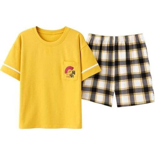 ATOXY Fashionable Simple Womens Home Service Pajama Set Summer Plus Size XXXL COTTON Two Piece Comfortable Cool