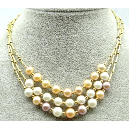 Fashion Natural Zoetwater Parel necklace Sieraden Ronde Schelp Parel charm pendant for diy Jewelry making necklace Girl gift