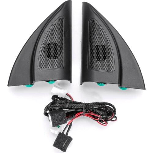 Pair Car Tweeter audio trumpet speakers tweeter Front Triangle Head Tweeter Speaker with Wire For Solaris 2017