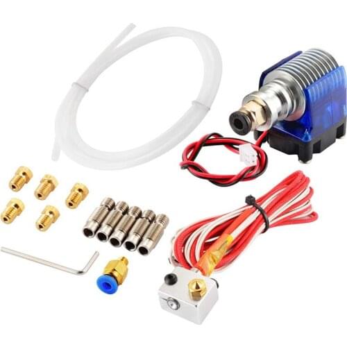 J-Head Hotend Full Kit with Extruder Brass Print Head Nozzle Throat for E 3D V6 Makerbot RepRap 3D Printer