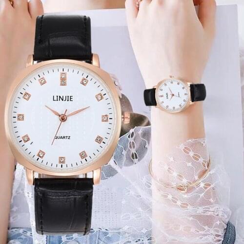 2021 Luxury Brand Womens Watches Simple Style Leather Quartz Watch Fashion Retro Ladies Wristwatch Clock For Woman