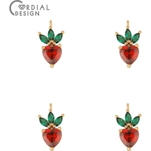 Cordial Design 50Pcs 8*15MM DIY Charms/Jewelry Accessories/Hand Made/CZ Pendant/Earrings Making/Jewelry Findings & Components