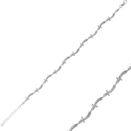 Silverlina Silver Zulfiqar Sword Womens Bracelet