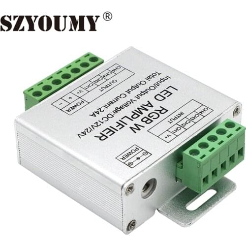 SZYOUMY 5 Pieces RGBW led Amplifier Controller 576W For RGBW Led Strip light DC12/ 24V 6A x 4 Channel Output