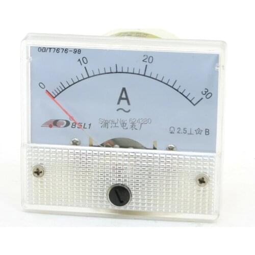 Pointer AC ammeter AC 0-30A 1A 2A 3A 5A 10A 15A 20A 30A 50A Analog Ammeter Panel AMP Current Meter Gauge 85L1 Amperemeter