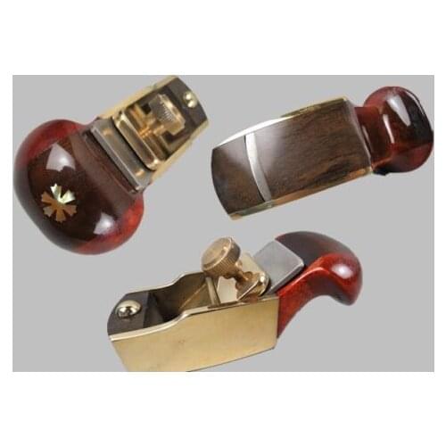 1pcs flat/convex bottom brass wrap blackwood planes 3 1/8" woodworking tool