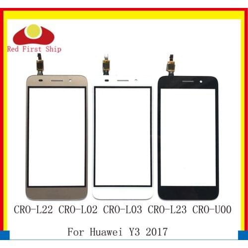 10Pcs/lot For Huawei Y3 2017 CRO-L22 CRO-L02 CRO-L03 Touch Panel Sensor Digitizer Front Glass Outer Y5 Lite 2017 Touch screen