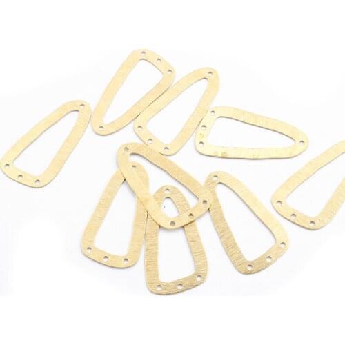 10pcs Charms Punk Style Stamping Triangle Pendant Polished Raw Brass Jewelry DIY Women Earring Necklace Jewelry Making