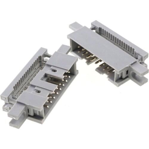 1000 Pcs 0.100" 2.54mm 16 Pin IDC Type Box header Male Headers 2 rows straight Through hole Flat cable connector with ears