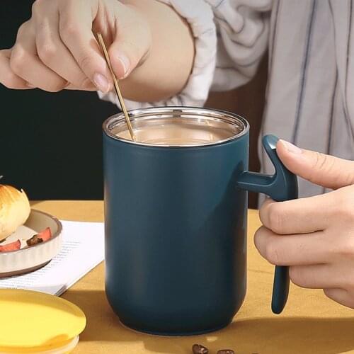 304 Stainless Steel Coffee Mug 450ml Portable Termo Cup Travel Coffee Tumbler Milk Tea Cups Office Water Mugs Home Breakfast Cup