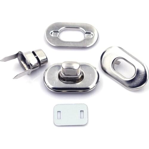 50Sets Metal Durable Clutch Bag Clasps Handbag Turn Twist Lock Closure Purse Buckle DIY Leather Luggage Hardware Parts 37x30mm