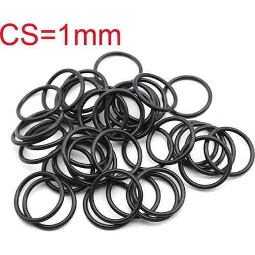 50PCS/lot Rubber Ring NBR Sealing O-Ring 1mm Thickness OD4/4.5/5/5.5/6/6.5/7/7.5/8/8.5/9/9.5/10mm O Ring Seal Nitrile Gasket