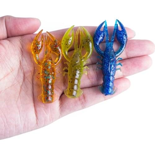 8pcs Floating Soft Lures Shrimp Silicone Crankbait Fishing Lures Set 6.3g Wobblers Artificial Lures Fishing Worm Silicone Bass