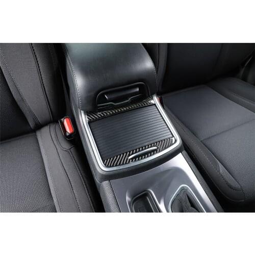 Car Water Cup Holder Cover Side Frame Decorative Trim Sticker for Dodge Charger 2015+ Car Accessories Carbon Fiber Red Black