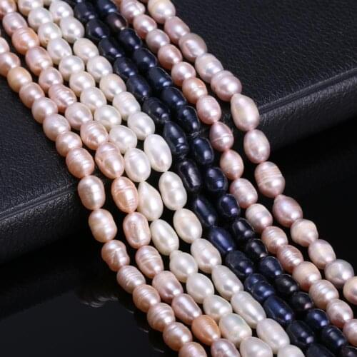 New natural freshwater pearl white and purple irregular pearl beads used for jewelry making DIY bracelet necklace Size 7-8mm
