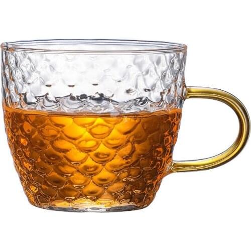 Flower Tea Cup Cup Set Transparent Cup Household Heat Resistant Cup Single Cup Coffee Cup Tea Kung Fu Tea Set Small Cup