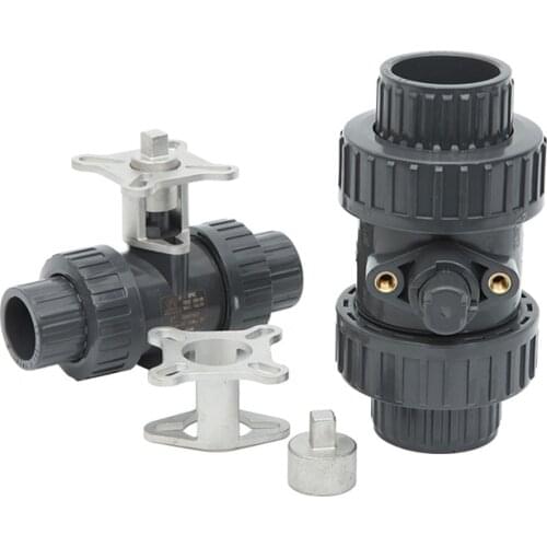 DN50 UPVC unionvalve Ball Valve PVC high platform ball valve plastic valve pneumatic valve