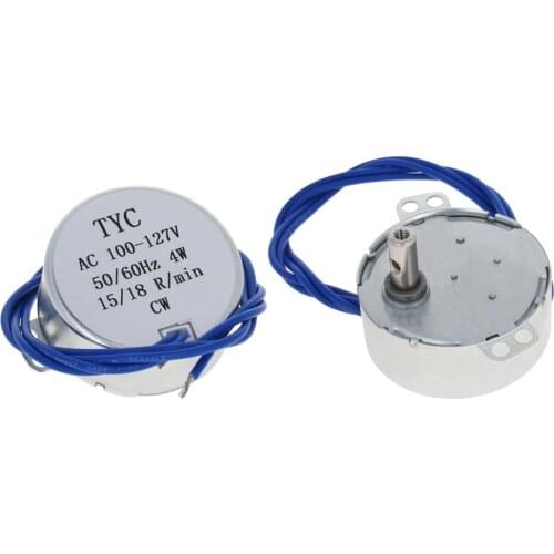 Fielect Power 4W Voltage 110V Synchronous Motor Steering CW Speed 15-18RMP Metal Plastic Material Motors Power Tool Accessories