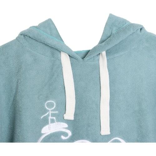 Microfiber Unisex Robe Beach Thick Surf Poncho with Hood Swimming Bath Suit for Kayaking Bathing Vacation-Sun Wind Protection