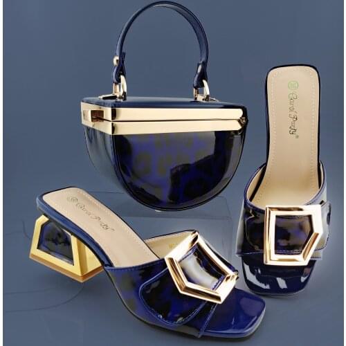 Italian Shoes and Bags To Match Shoes with Bag Decorated with Rhinestone Shoes and Bag Set African Sets 2019 Party Shoe MM1077