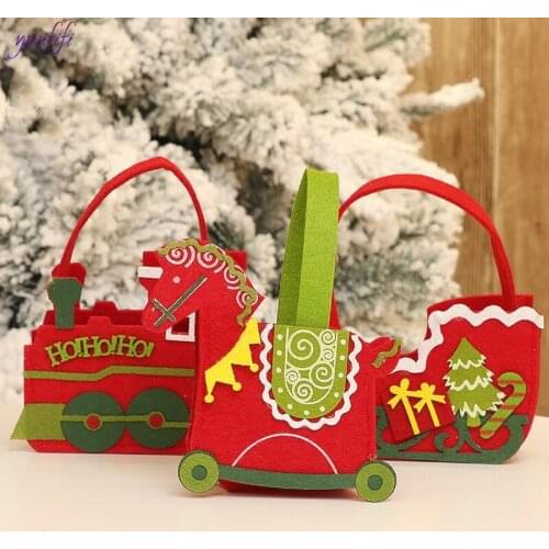 Creative Christmas Tree Apple bag Snowman Santa Claus Candy Bag Handbag Home Party Decoration Gift Bag Christmas Supplies