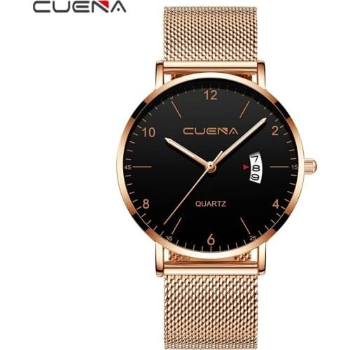 Mens Quartz Watch New Stytle Men Luxury Business Watches Hodinky Alloy Strap Simple Rose Gold Dial Clock Hot erkek kol saati