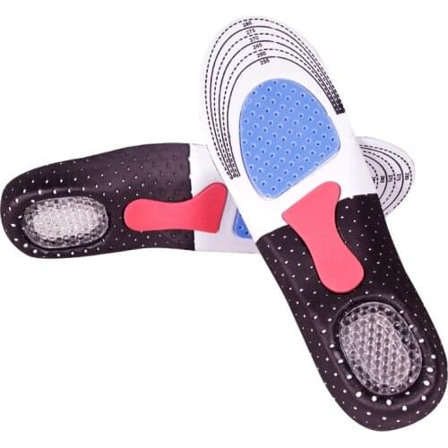 1Pair Unisex Soft Silicone Gel Honeycomb Massaging Insoles Sports Running Athletic Shoe Pad Inserts Insole Arch Support