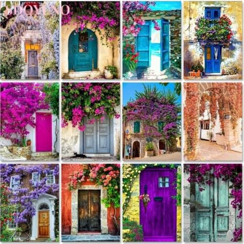 SDOYUNO Paint By Numbers On Canvas Flowers Scenery DIY Frameless Oil Painting By Numbers Landscape Picture Home Decor