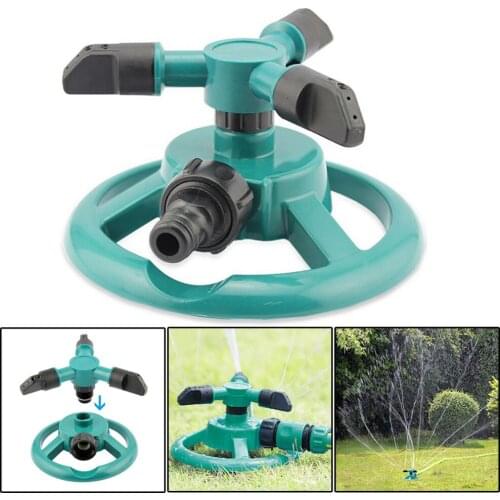 Rotary Sprinkler + Y-Type Splitter Euro Regulation Sprinkler Lawn 3 Nozzle Sprinkler Garden Rotary Sprayer