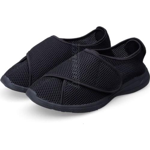 Professional diabetes health care shoes in the spring and autumn, the elderly Widenin foot swelling shoes breathable flat shoes