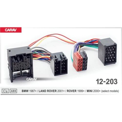 CARAV 12-203 ISO Radio Adapter for BMW for LAND ROVER for ROVER for MINI Wiring Harness Connector Lead Loom Cable Plug