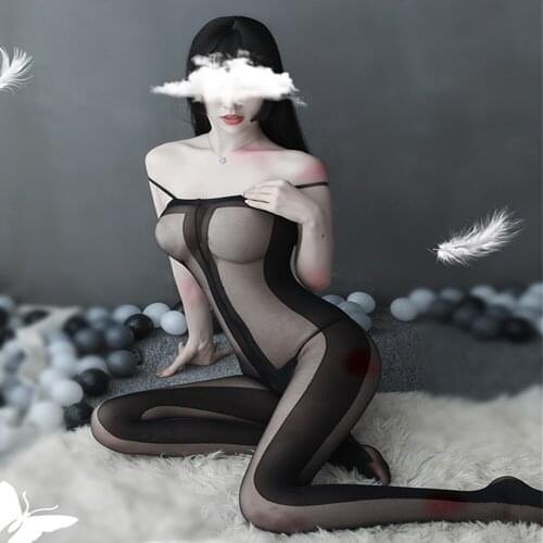 Plus size black Sexy Hot Erotic Fishnet Pantyhose Hollow Out Women Stockings Body Stockings Transparent tights Nightwear Costume