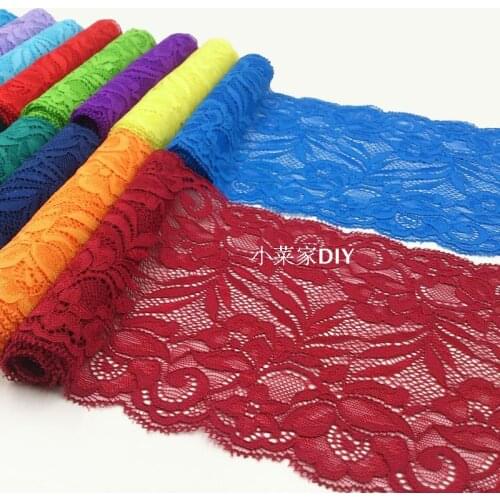 9Yard/lot Multicolor Beautiful elastic lace fabric sweater dress decoration laciness trim diy clothes accessories 15cm wide