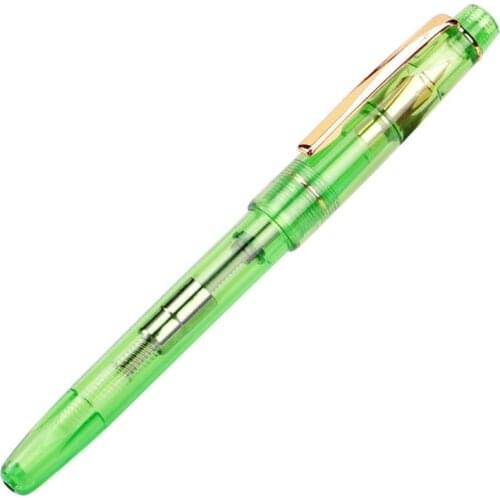 Dropship 1PC Transparent Fountain Pen Fine Nib Students Stationery Supplies Writing Tool