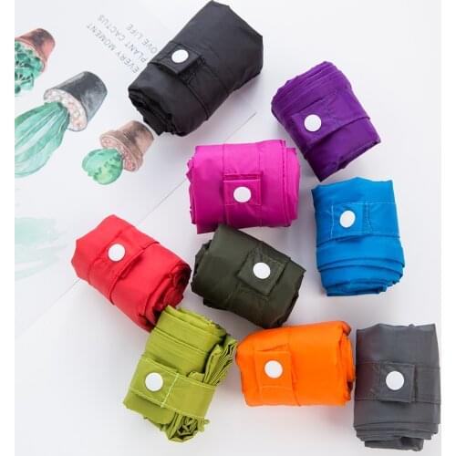 Thick double layer portable foldable shopping bag large nylon bag thick bag foldable waterproof tear proof Shoulder Bag Handbag