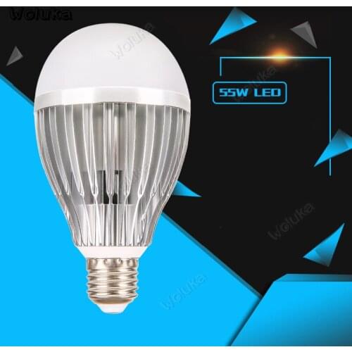 55W 5500K LED Light Bulb Lamp E27 Standard High Brightness No Strobe For Product Photography Accessories CD50 T10