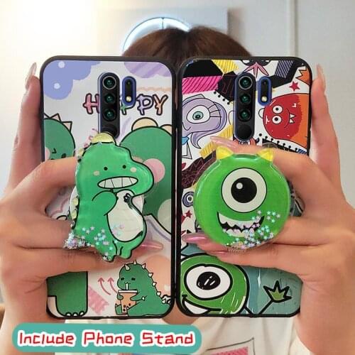 TPU Waterproof Phone Case For Xiaomi Redmi 9/Redmi 9 Prime foothold Cute Durable Anti-knock glisten Anti-dust