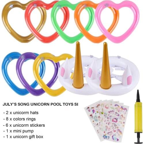 Funny Inflatable Ring Toss Pool Game Toys Funny Pool Family Game Throwing Toy Outdoor Summer Swimming Pool Ring Toss Games