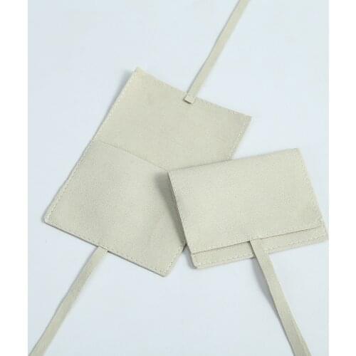 10pcs Microfiber Velver Beige Jewelry Bag Small Pouches Ring Necklace Bracelet Bag Presents Jewelry Packing Gift Bag Christmas