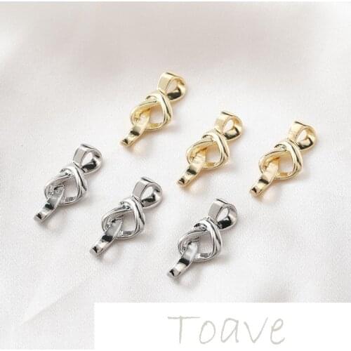 14K gold bracelet necklace earrings double hanging hearts pendant diy earrings handmade material accessories