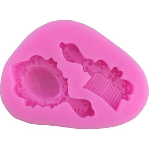 3D Comb Mould Retro Mirror Set Cake Decoration Moud Silicone Cake Molds Baking & Pastry Tools Wholesale E942