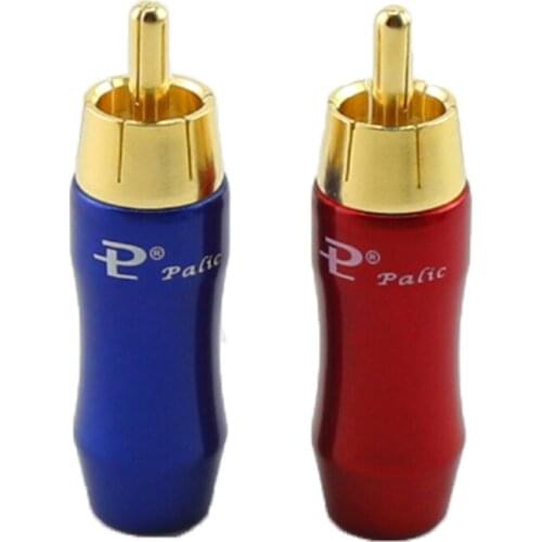 4Pcs Audiophile Pure Copper Gold-plated RCA Lotus Plug