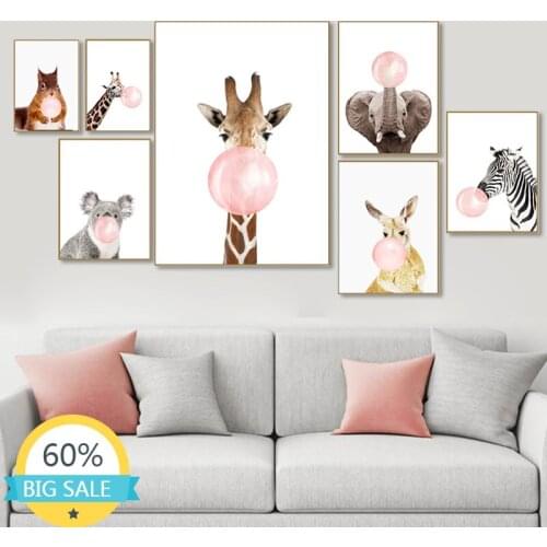5D DIY Diamond Painting Cartoon Animal Zebra Koala Bubble Gum Full Drill Square Embroidery Mosaic Cross Stitch Kits Home Decor