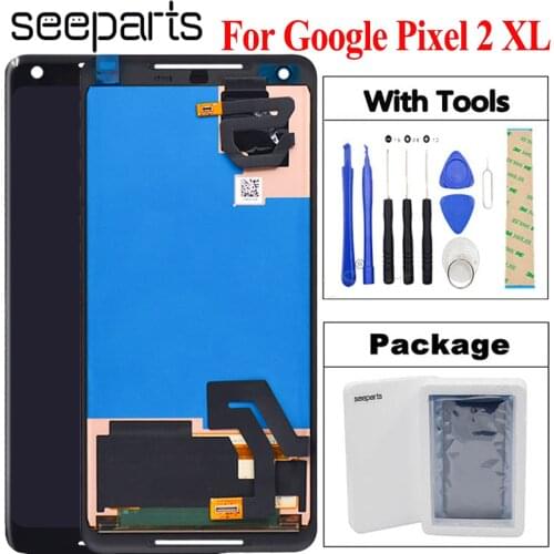 6.0" Original For Google Pixel 2 XL LCD Display Touch Screen Digitizer Assembly Replacement+Tools Pixel 2XL LCD Display